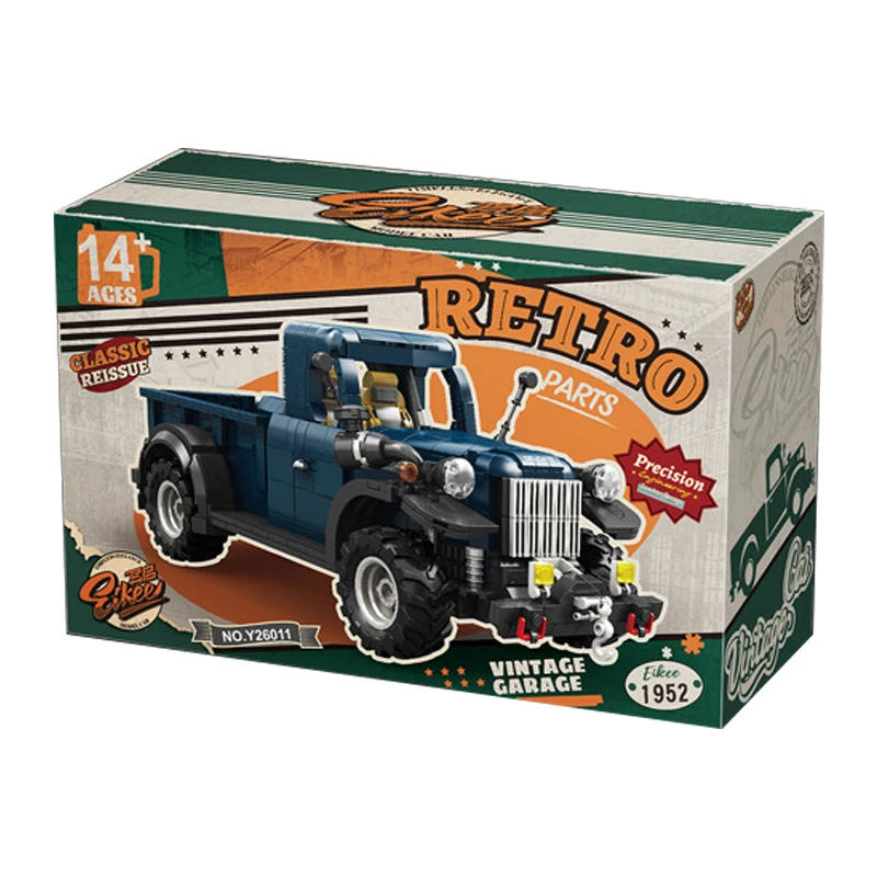 

В НАЛИЧИИ Y26011 MOC Технический грузовик Power Wagon 1952, строительные блоки, модель автомобиля, кирпичи, сборка игрушек для мальчиков, рождественский подарочный набор