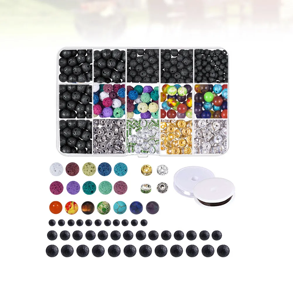 

Набор для рукоделия: бусины из камня для изготовления браслетов, ожерелий, серег и других украшений