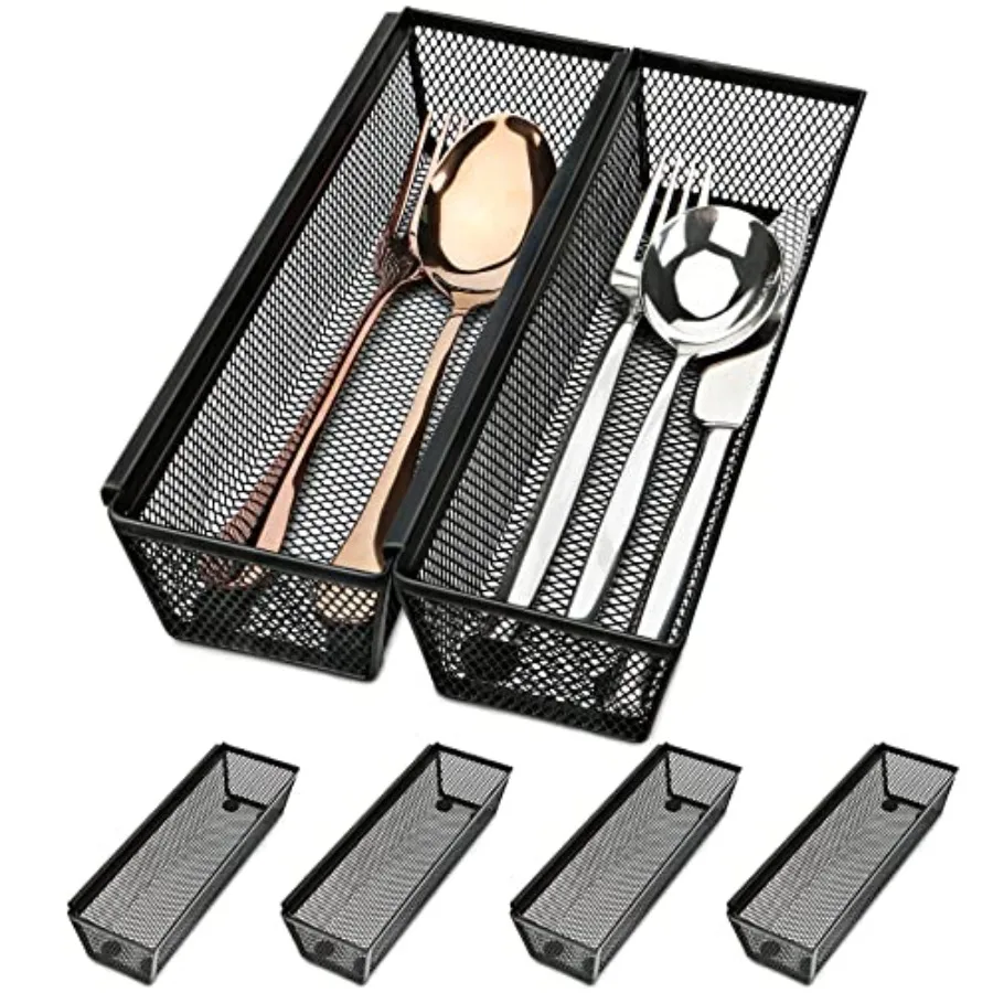 

Silverware Drawer Organizer Silverware Organizer for Drawer 6 Pack Utensil Organizer for Kitchen Drawers Kitchen Drawer Organiz