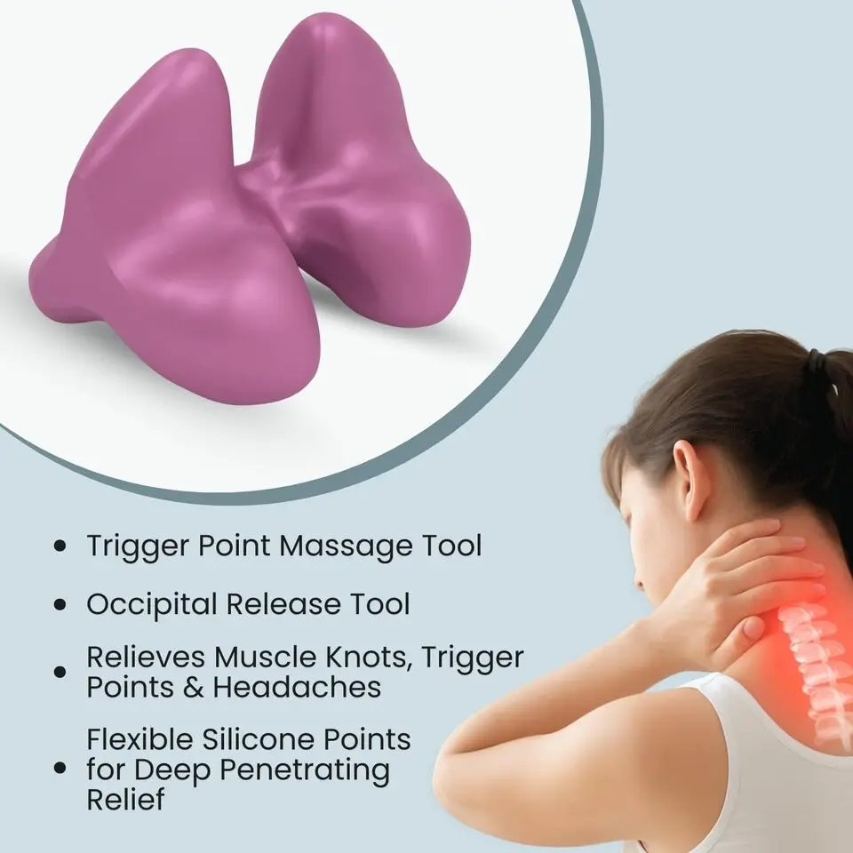 Neck And Shoulder Relaxer Cervical Traction Device For TMJ Pain Relief And Cervical Spine Alignment Tpe Mssage Pillow - view 6