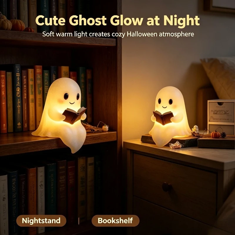 1pc New Halloween Ghost Middle Finger Luminous Night Light Porch Bedroom Balcony Atmosphere Decoration Pendant Light