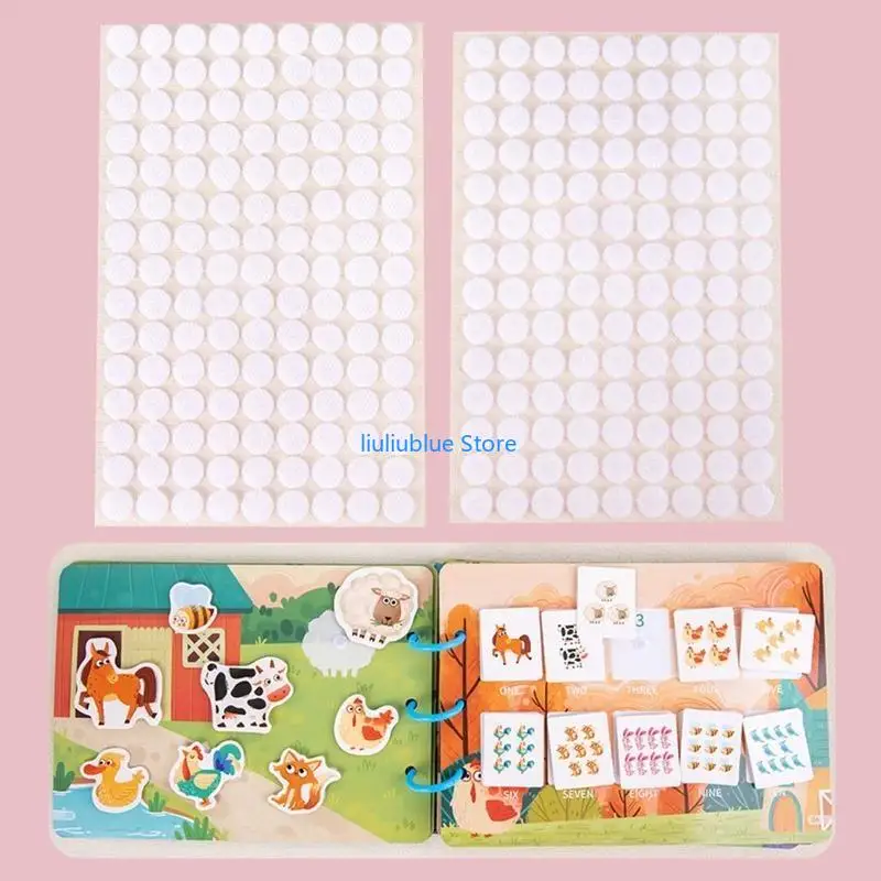 كتاب مرئي قابل لإعادة الاستخدام مع ملصق دعائم تعليمية محمولة لرياض الأطفال 62CF #5