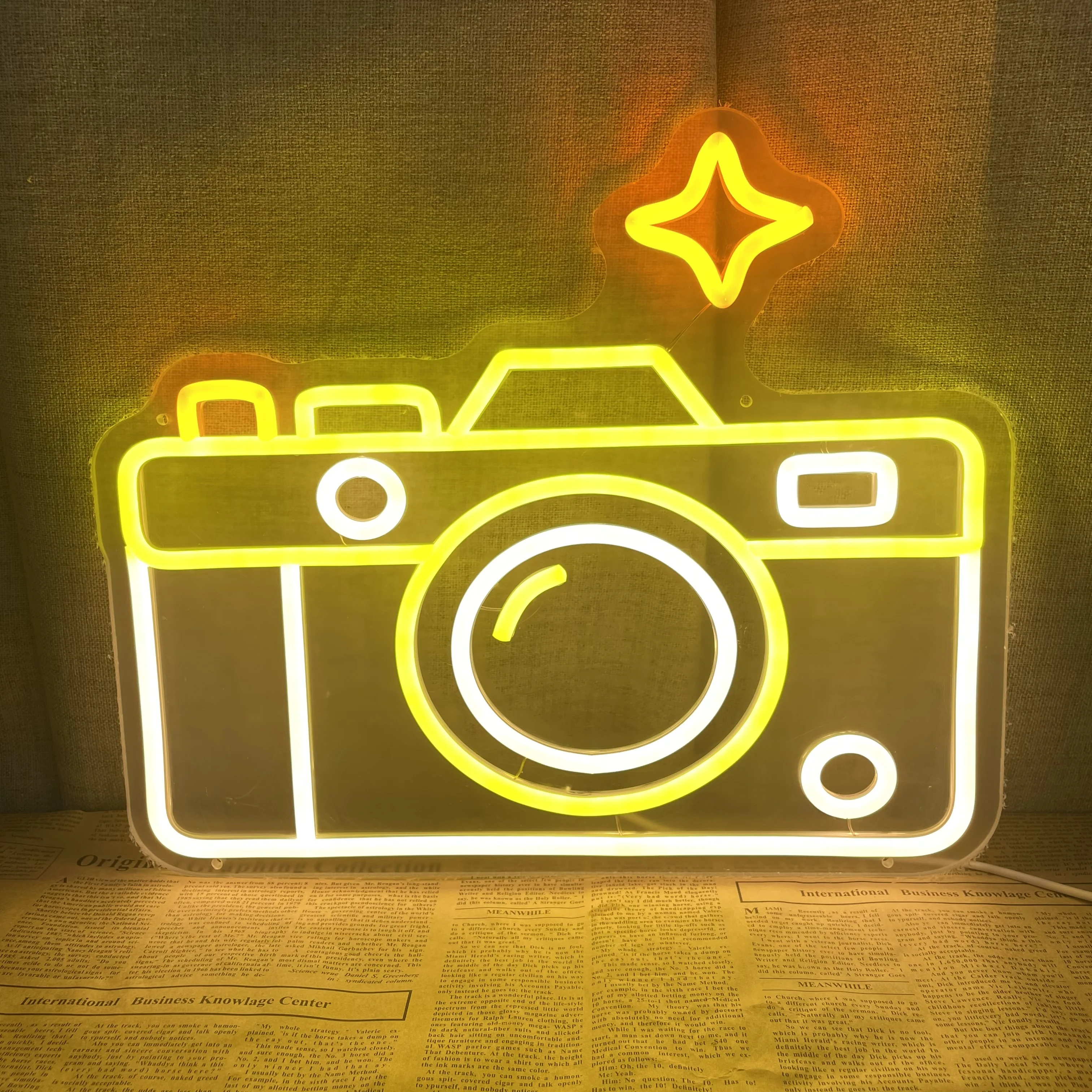 Custom Camera Neon Sign for Wall Art Decor Kids Girl Bedroom Live Room Sign Bar Beer Club Business Shop Neon