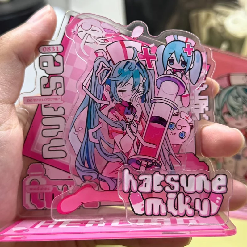 Hatsune Miku Standing Sign Figure Model Anime Acrylic Toys Cartoon Stand Models Desktop Ornaments Decoration Fan Collection Gift