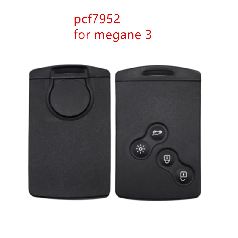 4 Buttons Car Remote Key Card 433MHz PCF7952 ChipFor Renault Megane III Laguna III Koleos CLIO Smart Card 2008-2011