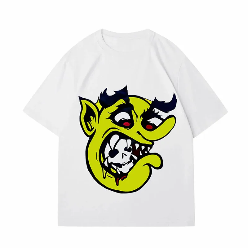 Sommerliches, lockeres Kurzarm-T-Shirt mit Rundhalsausschnitt, vielseitiges, lässiges Kurzarm-Top, Unisex.