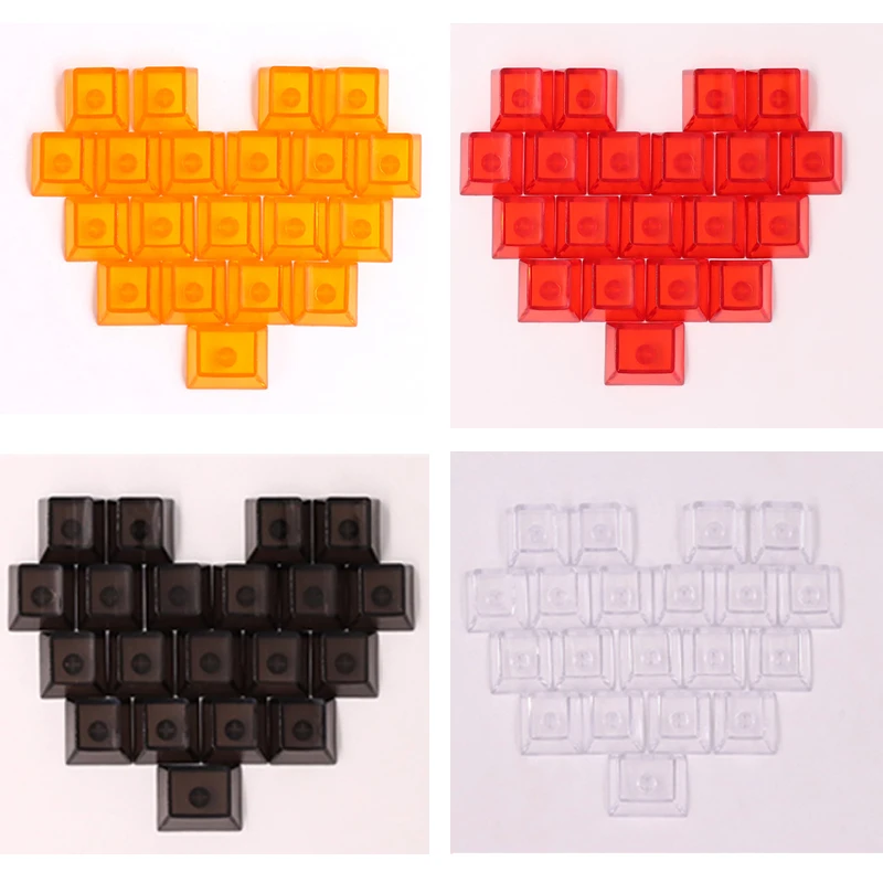 21-Herz-Computertastatur, transparente Tastenkappen, Höhe, Originalfabrik, Schwarz, Weiß, Rot, Orange, Zubehör