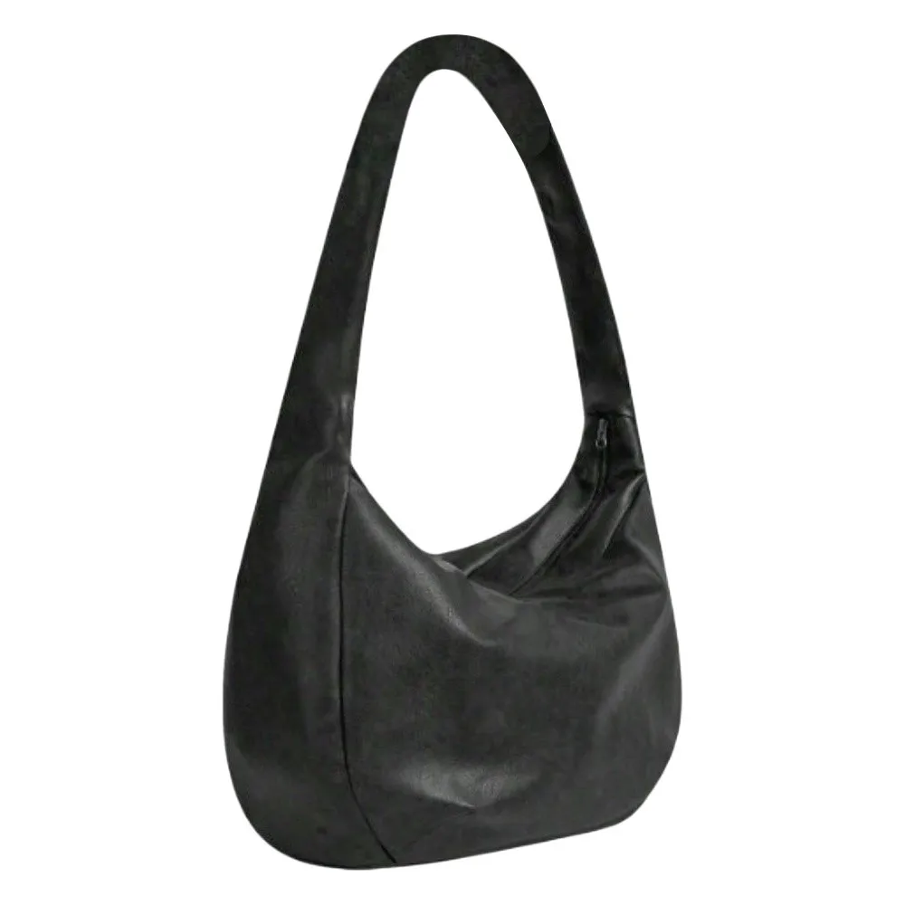 Vintage Style Men's Crossbody Bag​​ PU Leather ​​Large Size​​ Messenger Bag Lightweight Pleated Tote Bag​​ Daily Use​​