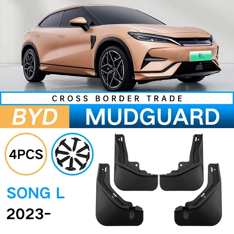 Mud Flaps Splash Guards MudFlaps For BYD Song L 2023 Front Rear Mudguards Fender Car Exterior Accesorios Para Auto