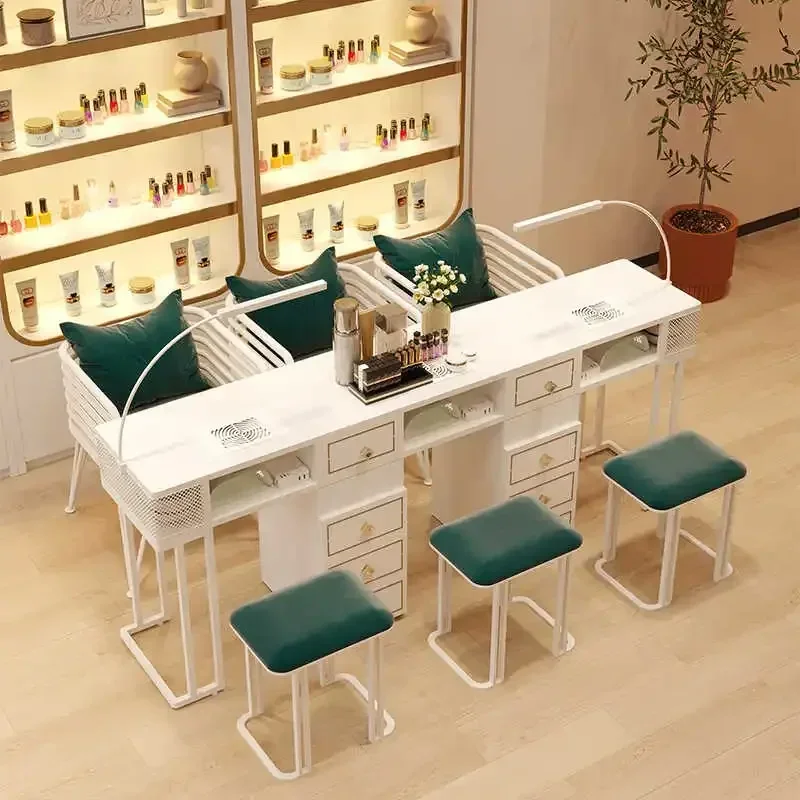

Manicure Chair Nail Salon Furniture Arm Rest Reception Desk Mesa De Makeup Dressing Table Scrivania Per Unghie Manicure Desk