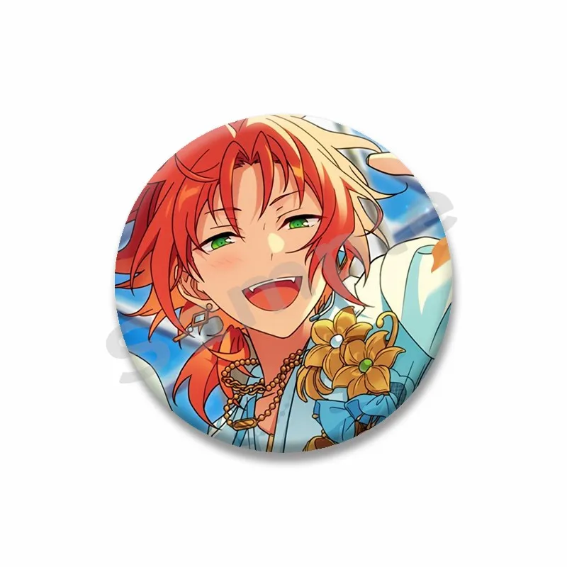 Ensemble Stars Anime Brooch on Backpack Cartoon Role Tatsumi Kazehaya Eichi Tenshouin Badge for Clothes Jewelry Gift for Friends