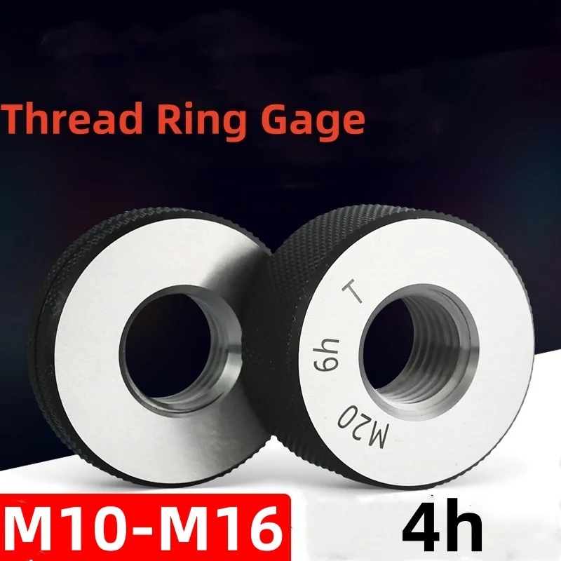 

1SET(1*GO+1*NOGO) Non-Standard Metric Fine Tooth Thread Ring Gauge 4h M10M12M14M16 Measure Tool