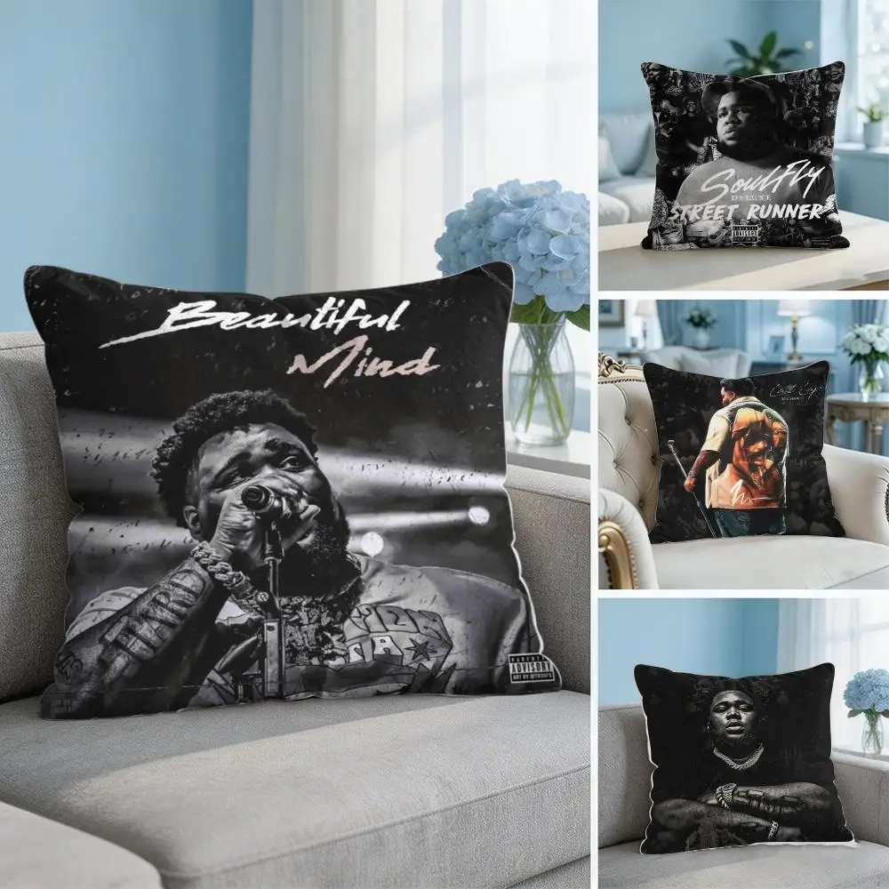 Rapper R-Rod Wave Cushion Cover Soft Short Plush Throw Pillow Cover Hidden Zipper Cutecore Sofa Bedroom Home Decor