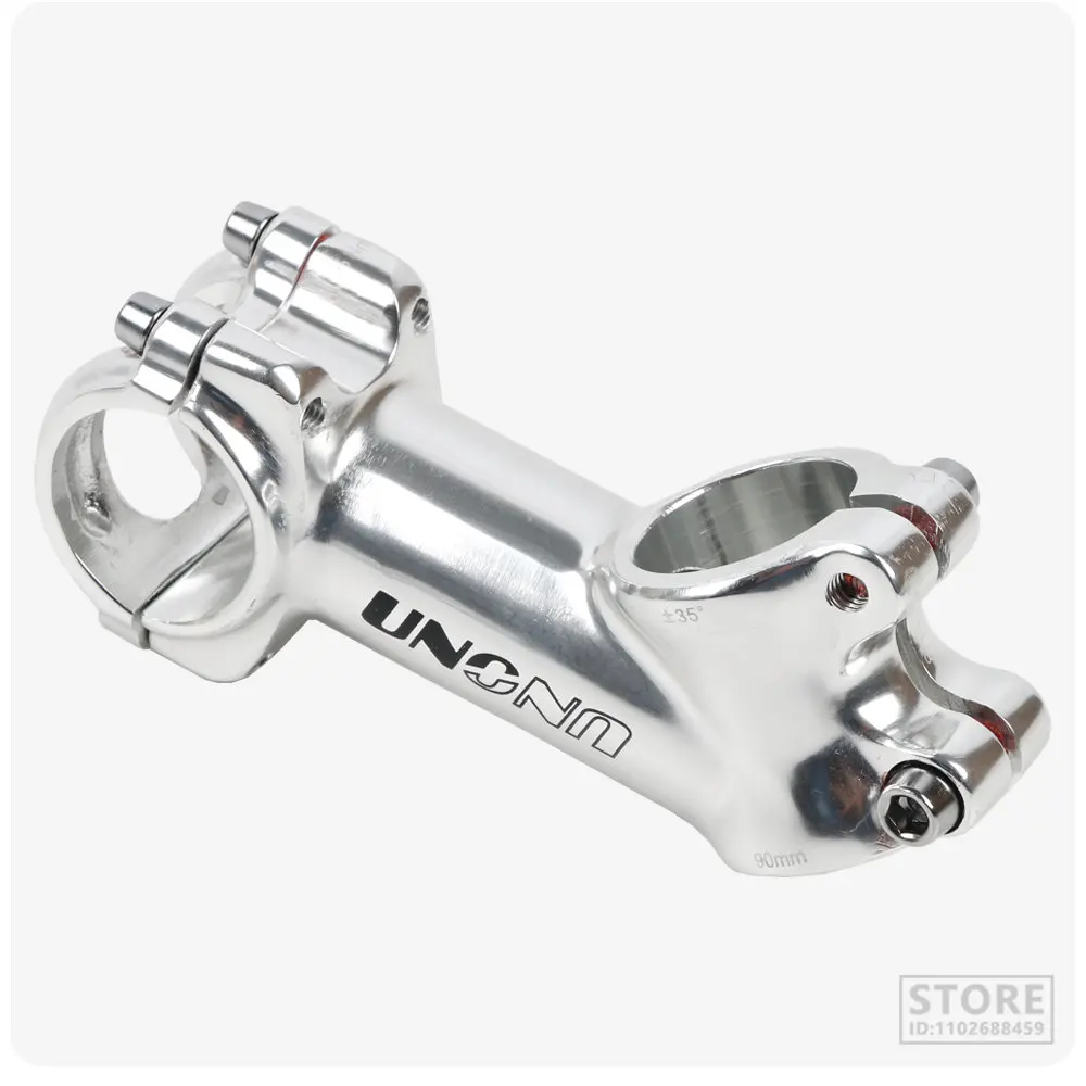 UNO Ultra Light Bicycle Stem Silver 7 / 17  35 Degree 60  70  90  110  120  130mm MTB Mountain Road  Handle Riser