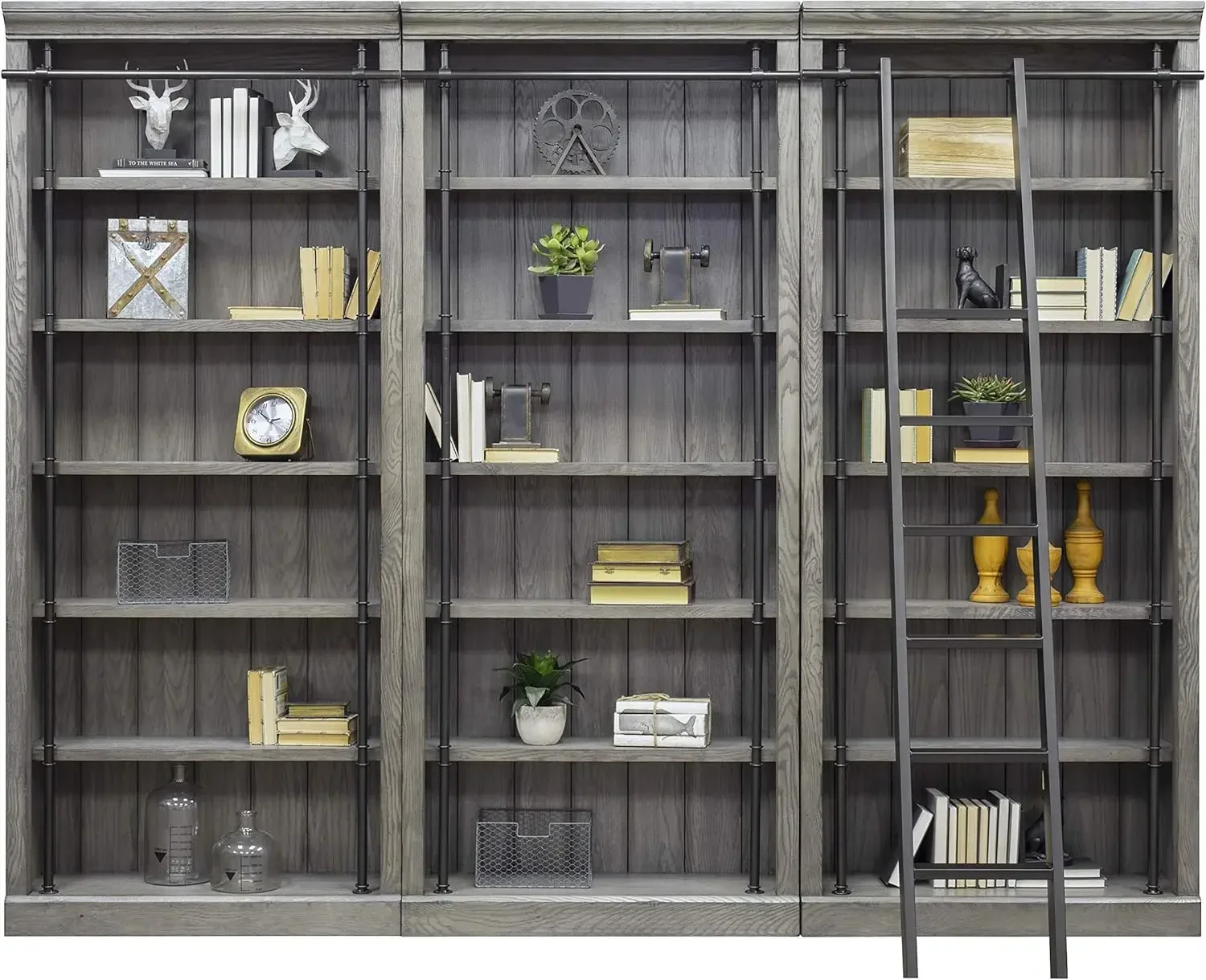 Avondale 3 Bookcase Wall Gray