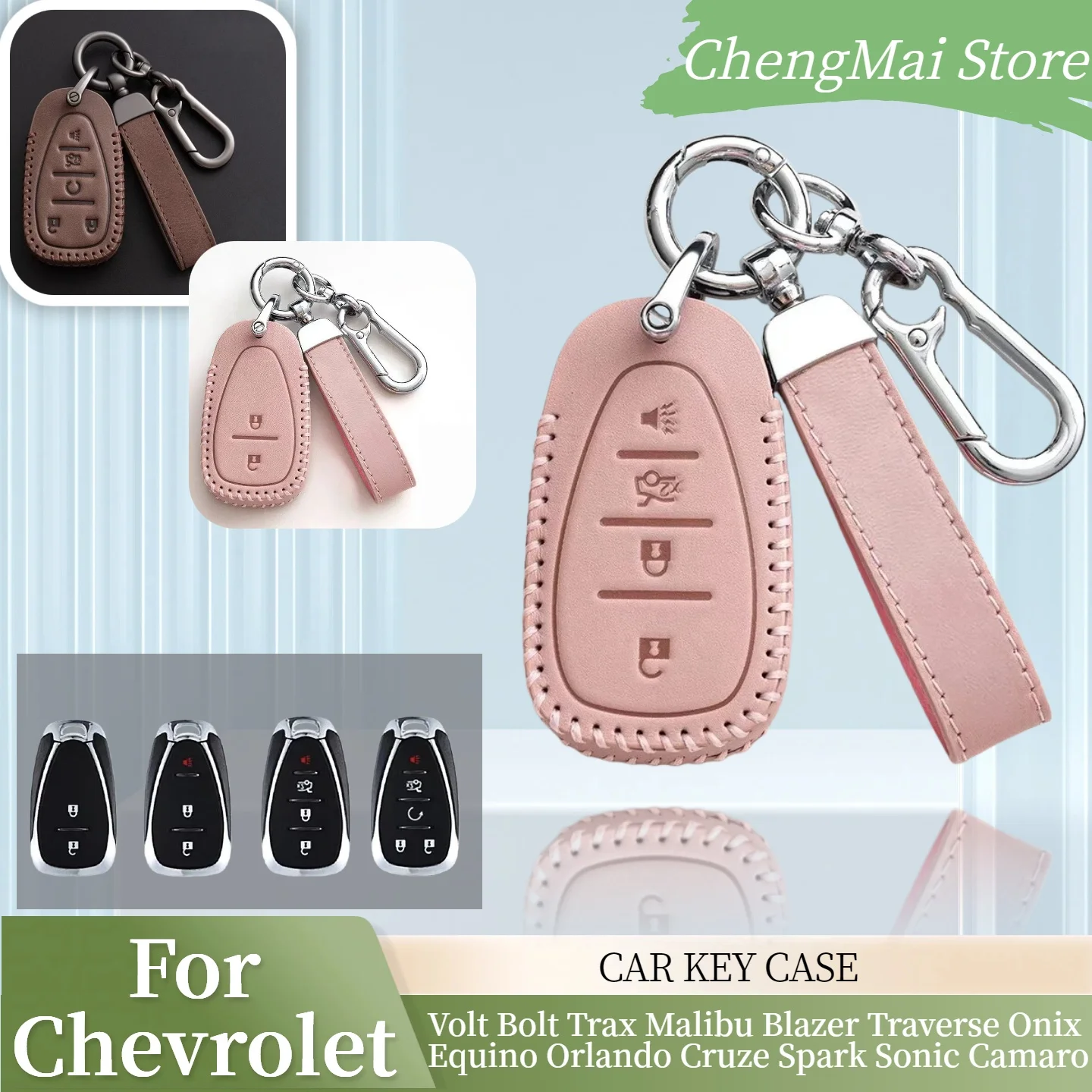Nueva Funda para Llave de Auto para Chevrolet Malibu, Blazer, Traverse, Seeker, Onix, Equino, Volt, Bolt, Trax, Orlando, Cruze, Spark, Sonic, Camaro