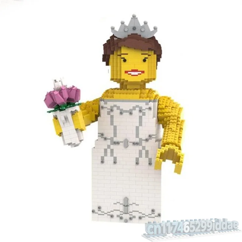 2209Parts Large Figure White Bride MOC Model Custom Puzzle DIY Creative Assembly Educational Blocks Character Toy Wedding Gift