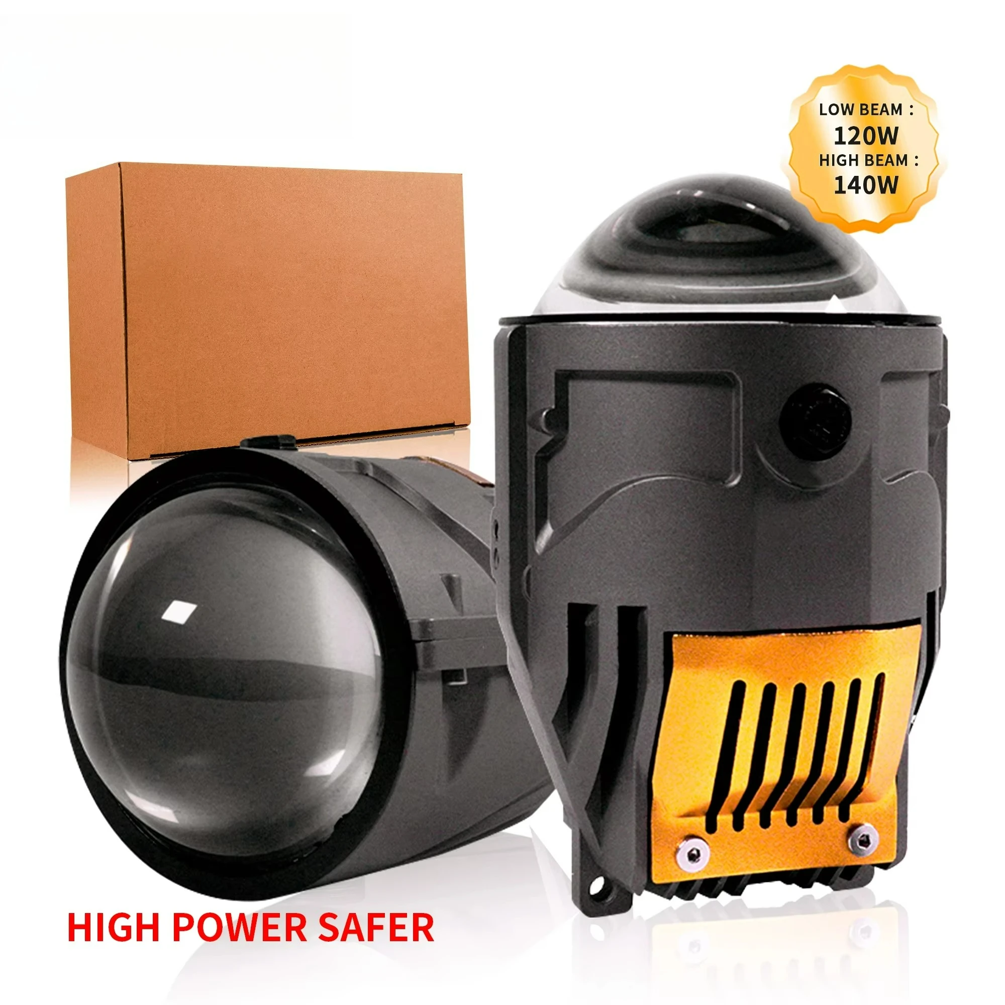 New product launch: 3.0-inch dual LED projector lens fog light, tri-color, 140W 20000LM ultra-brightness, IP68 for Toyota