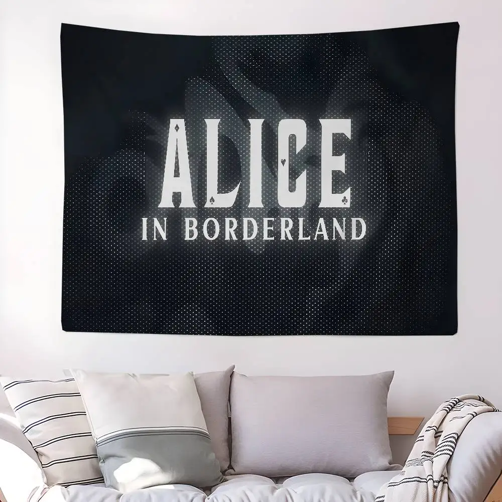Japan TV A-Alice In B-Borderland Anime Tapestry Hanging Tarot Hippie Wall Rugs Dorm Home Decor