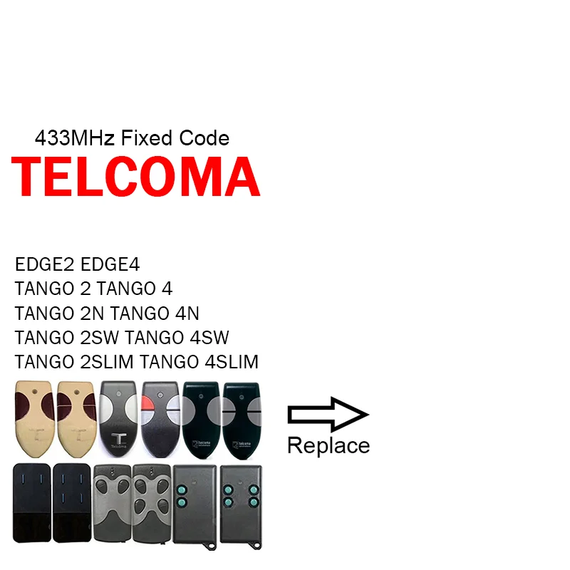 

TELCOMA EDGE 2 Remote Control, Clone Transmitter, TELCOMA EDGE 2 Garage Door Opener Garage Remote Control 433.92MHz
