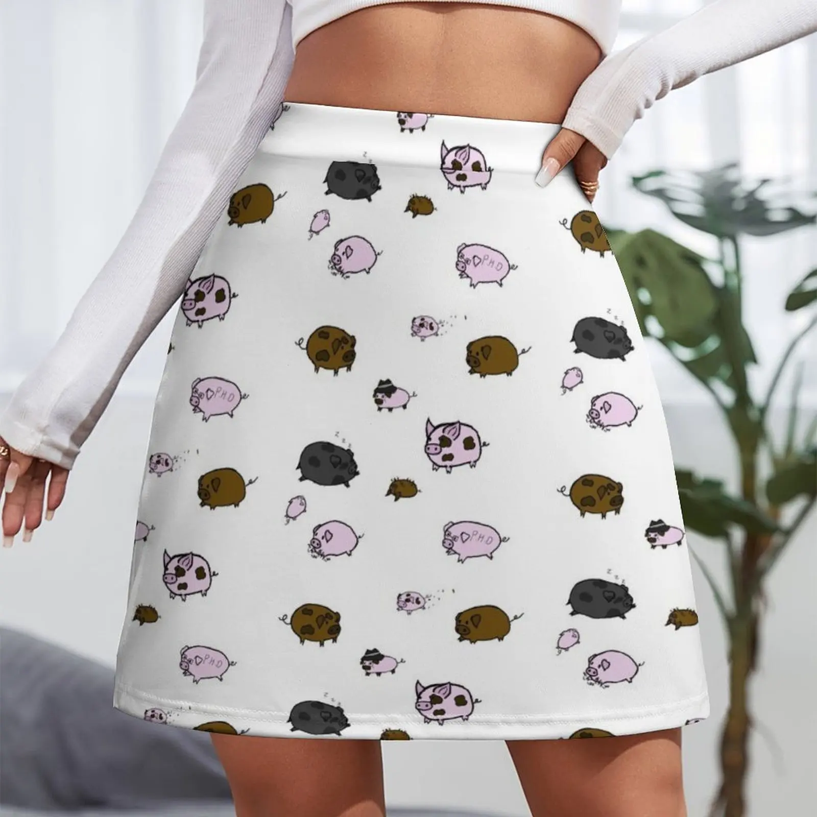 Cute Piggies Mini Skirt women's summer dress 2024 korean style clothes Sexy mini skirt Woman clothing