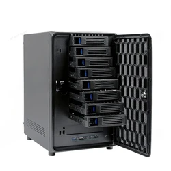 B-M Hotsawp 8 bays MINI-ITX NAS Storage chassis with safe lockable front door NAS08A