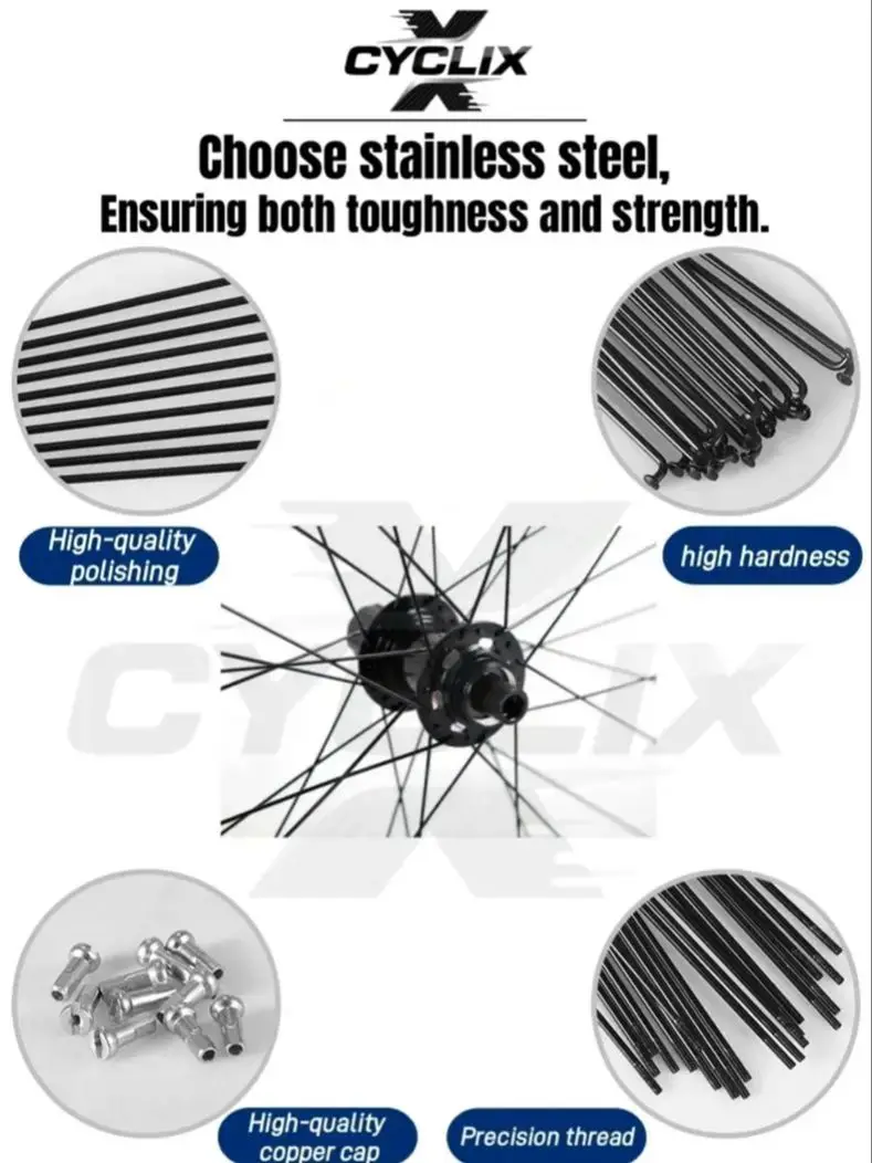 AliExpress GODLIKE High Quantity 14G Stainless Steel Bicycle Spokes Various Diameter Black J-Bend Spoke Various Sizes Available