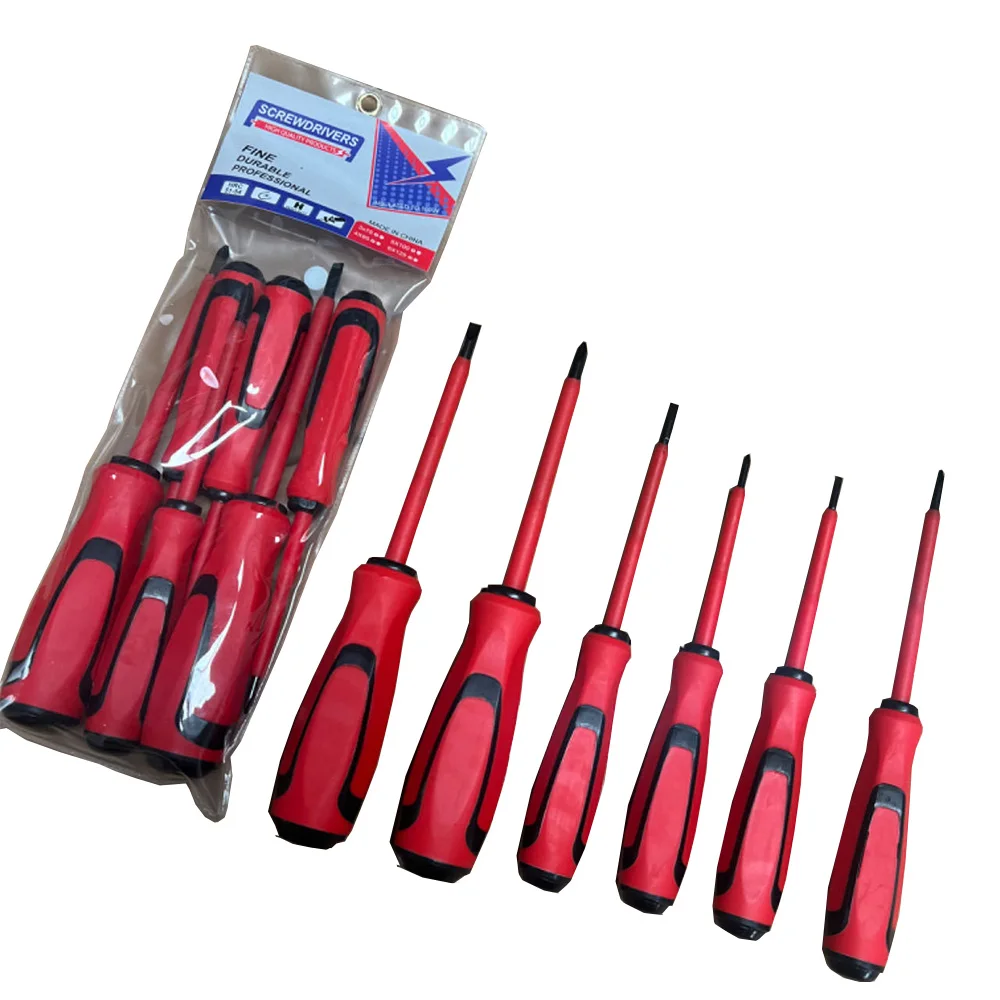 6cps Insulated Screwdriver Home Circuit Tool Insulation Isolation Current Electrician Cross Flat Screwdriver