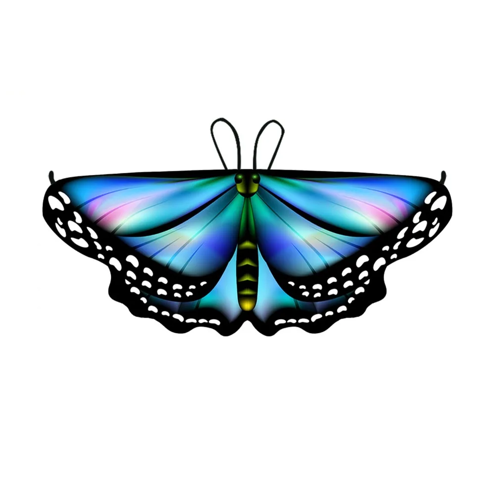 Colorful Butterfly Wings Costume Cosplay Costume Fancy Dress Fairy Shawl DIY Decorations Cape Butterfly Party Accessories