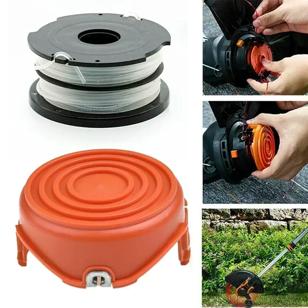 

Trimmer Spools Line For Black&Decker GL675 GL680 GL685 GL686 GL687 GL690 Strimmer Green Cover Cap + Spool & Line Lwanmower Parts