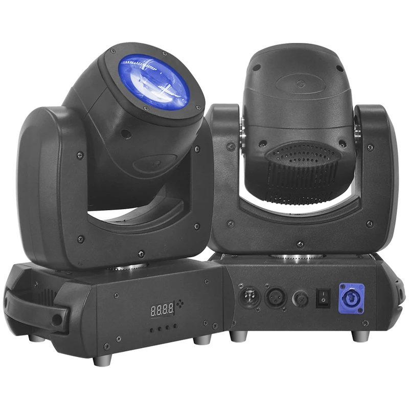 2pcs Moving Head Light 7 Gobos 7 Colors Spotlight With Sound Activated DMX512 Control For DJ Disco Party Stage Strobe Beam Light