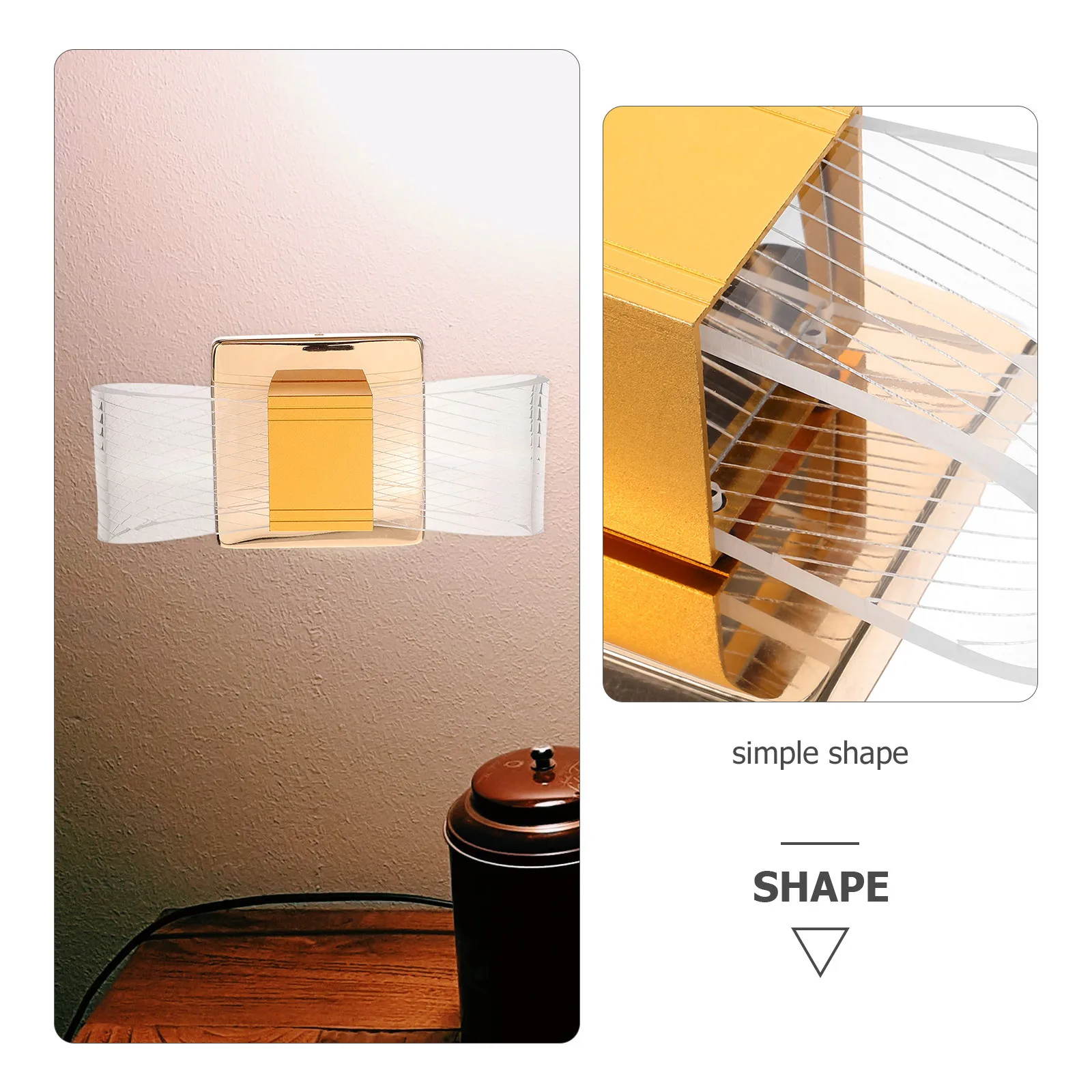 

LED Wall Linear Light Acrylic Material Simple Shape Warm Background Light Decorative Wall Lamp Living Room Bedroom Hallway