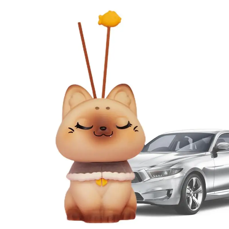 

Cat Car Scent Diffuser Luminous Cartoon Cat Doll Car Scent Diffuser Kitten Car Fragrance Cat Car Dashboard Ornament Air