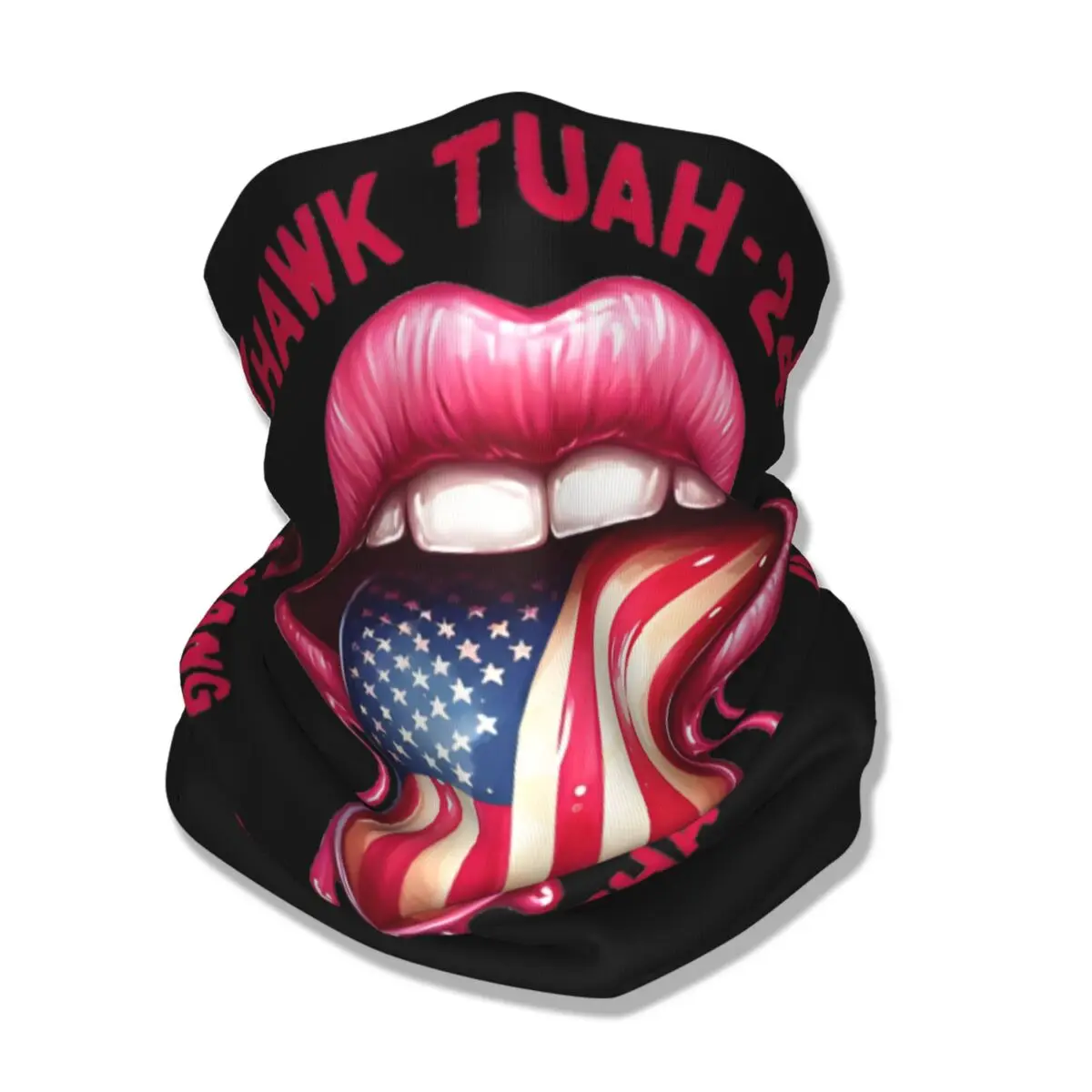 

Hawk Tuah Bandana Neck Gaiter Printed Spit In That Thang Wrap Scarf Multifunctional Face Mask Running for Men Women Breathable