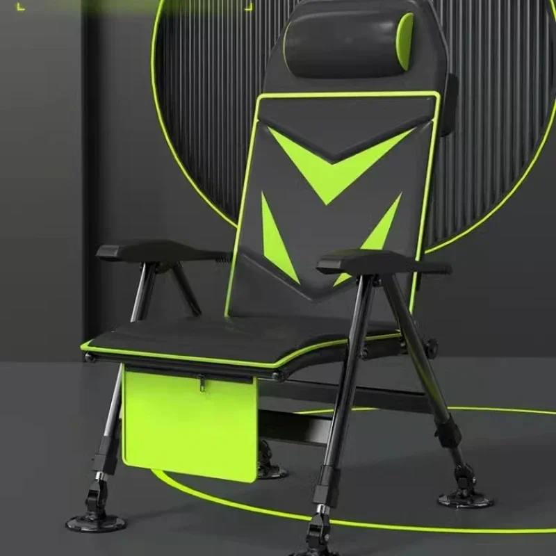 %Portable All Terrain Fishing Chairs Fold Backrest Lie Flat Comfort Fishing Chairs Bait Disc Banco De Pesca Entertainment