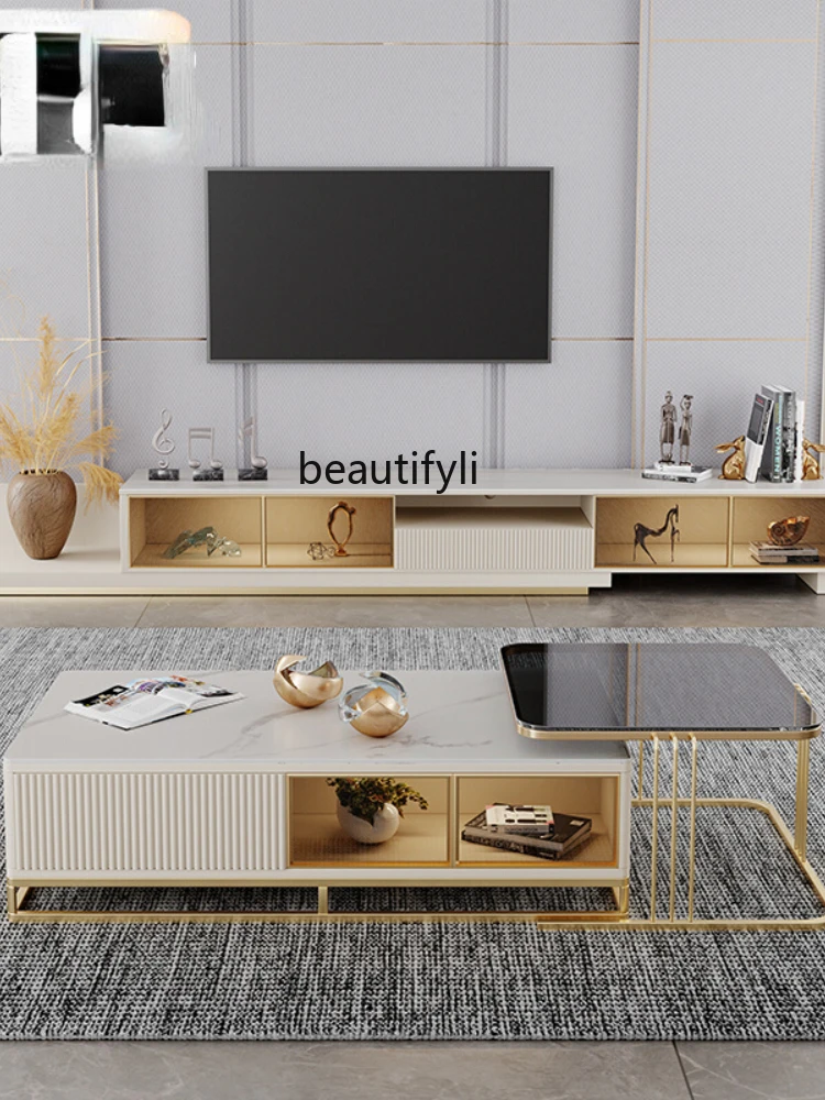 CXH TV Cabinet Simple Living Room Floor Cabinet Post-Modern Coffee Table Combination TV Stand