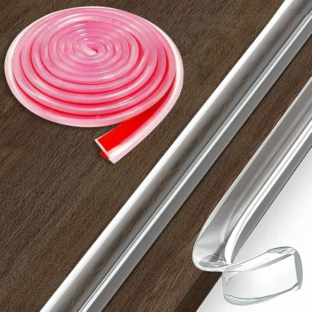 Collision Proof Soft Bumper Self Adhesive Transparent Furniture Corner Protector Strip Bumper Table Edge Guard for Baby Safety