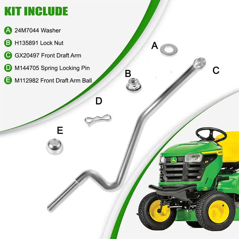 Voorste Trekarmset, Dekliftkit, Geschikt Voor John Deere Trekkermaaier 102 115 155c D155 La L100 La120 D140 X S E Serie