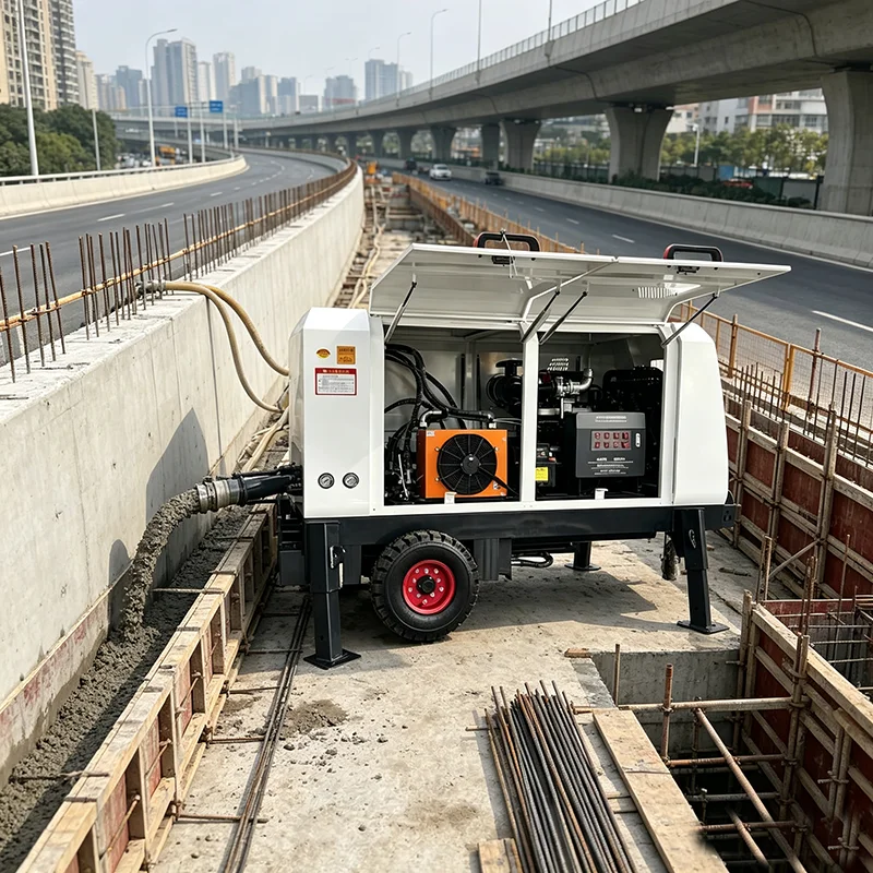 Concrete Trailer Line Pump Hydraulic Transfer Pump for Commercial Construction Site Works