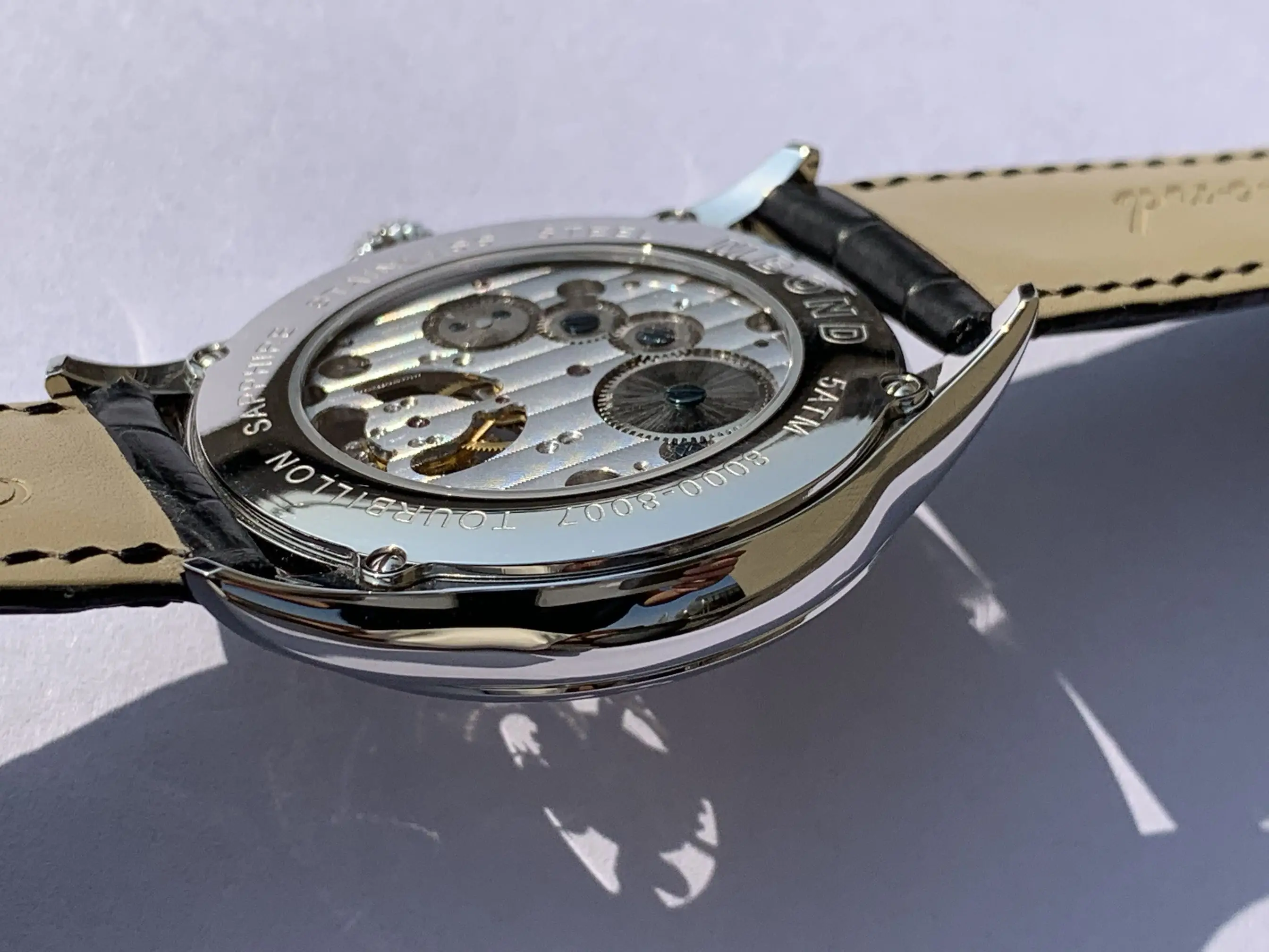 Relógio turbilhão ST8006! Relógio com cinto de bambu de jacaré americano! relógio seagul relógio masculino relógios automáticos