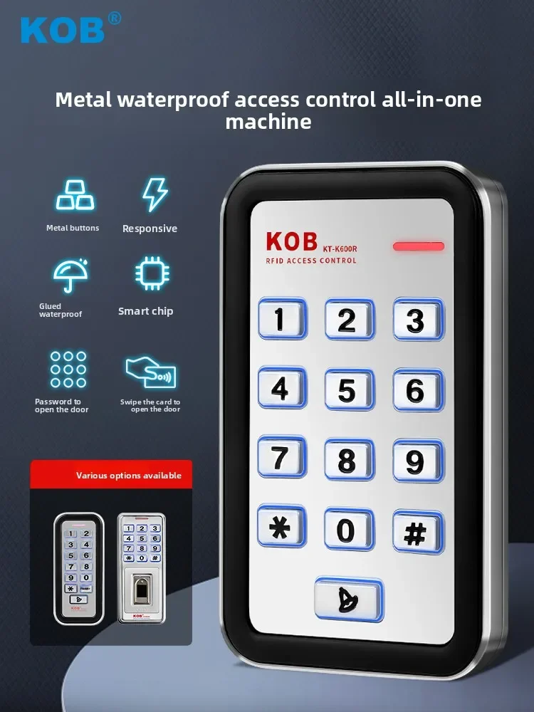 

Система контроля доступа по отпечатку пальца KOB, считывание IDIC-карт, ввод пароля, уличный водонепроницаемый и влагозащищенный интегрированный терминал, металлическая головка считывателя.
