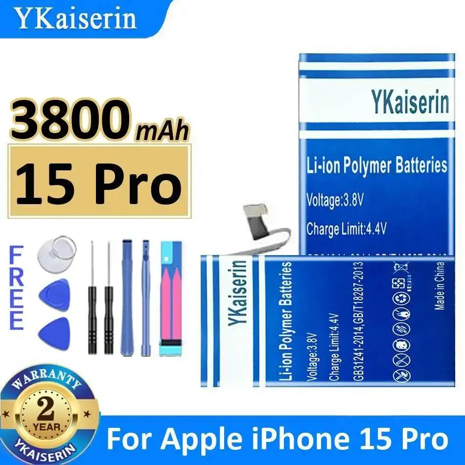 

Аккумулятор для Apple iPhone 15 Pro, 3800 мАч, экологичный, для мобильных телефонов