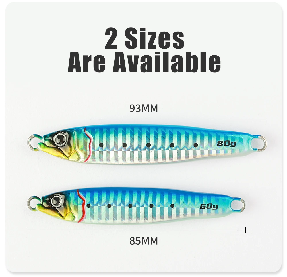 Leurres De Pêche Slow Jigging Eat-Me - Poids 60g à 230g, Forme Asymétrique Pour Bar, Lieu, Morue
