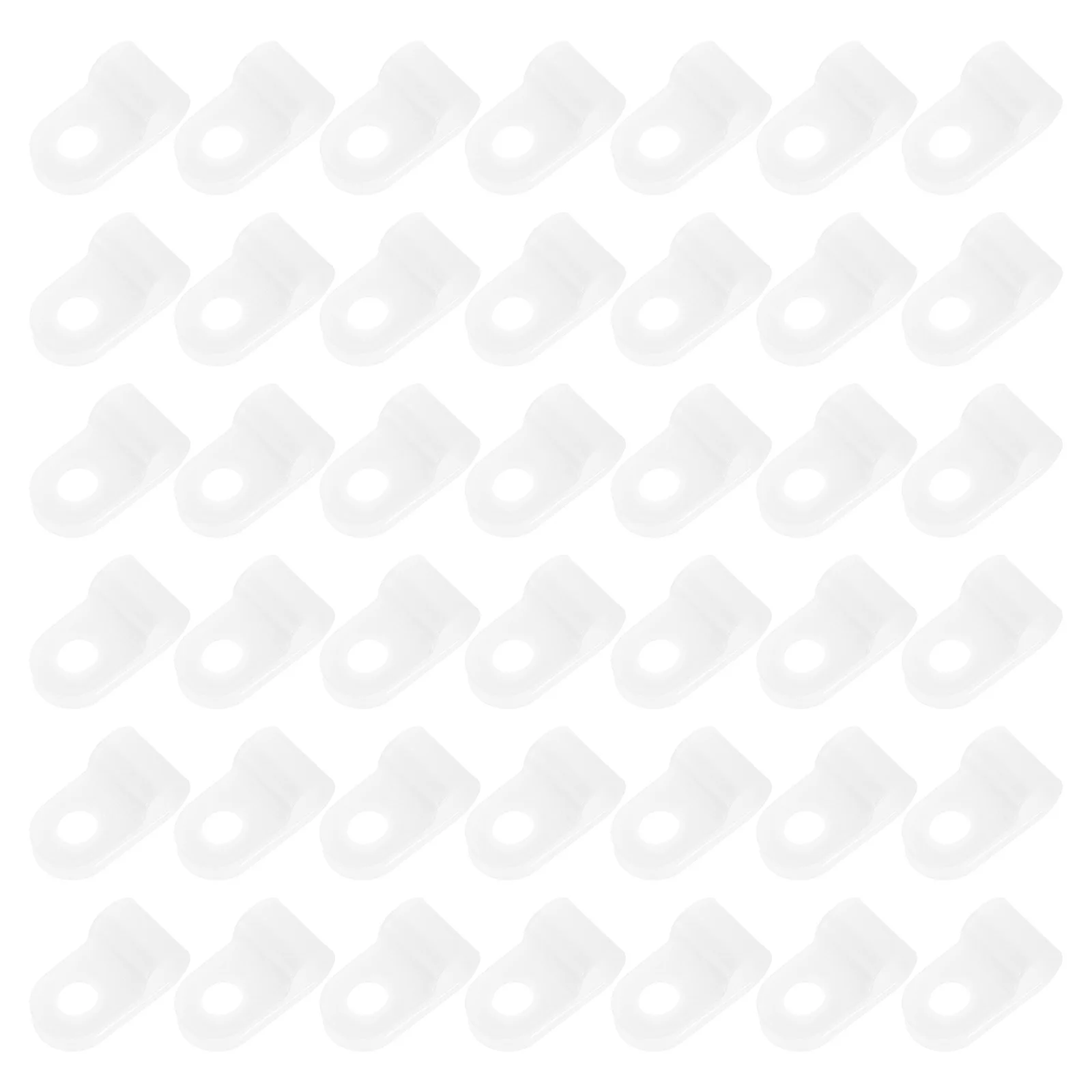 

100Pcs Wire Clamp Rope Light Clips Easy Fixing with Screws Patio Kitchen Fence Deck Use Rope Light Clips Wire Holders for Cords