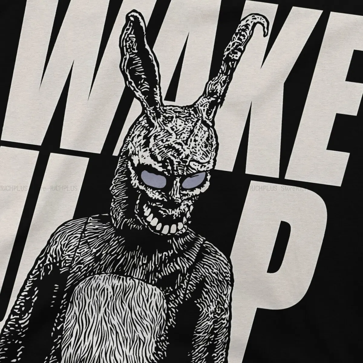 Donnie Darko Suspense Film Newest TShirt for Men Wake Up Round Neck Polyester T Shirt Personalize Birthday Gifts OutdoorWear