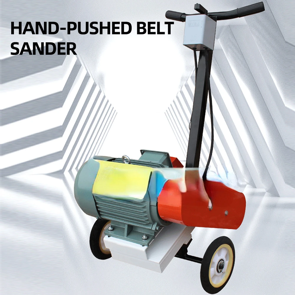 Hand Pus   h Belt Sander Multi-function Burr Grinding Welding Flat Blet Sending Machine Weld Oxidation Belt Polishing Machine