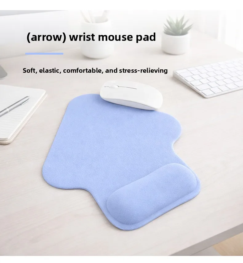 Pfeilförmiges Silikon-Handgelenkauflage-Mauspad Ergonomische Schreibtischunterlage für Büro und Gaming in 4 Größen und 11 Farbverläufen – Detail 8