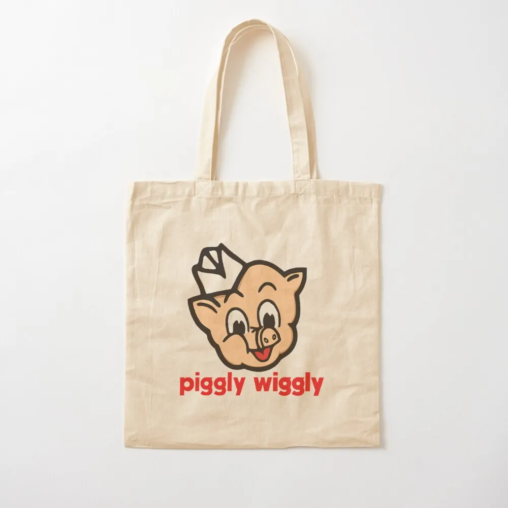 Vintage Piggly Wiggly Logo Tote Bag bags woman 2025 Big bag tote bags aesthetic Canvas Tote Bag