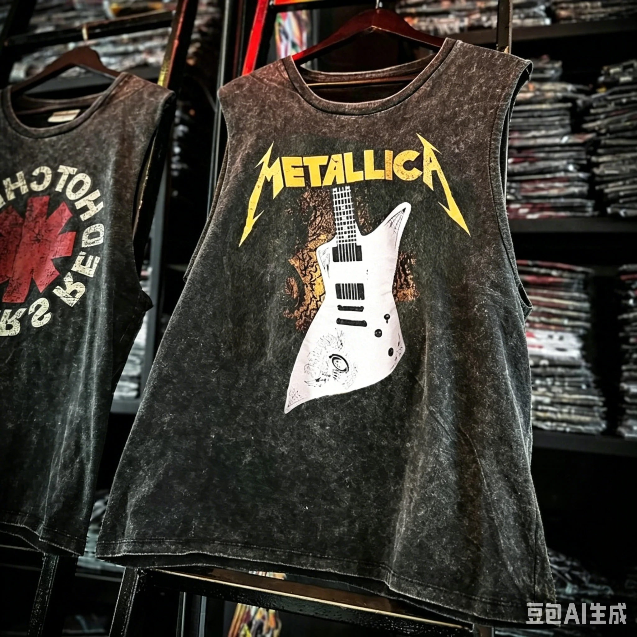 American Rock Band Printed Vintage Washed Sports Vest Cotton Sleeveless Men's T-shirt Hip-hop Gym Clothing Tank Top Summer 2026
