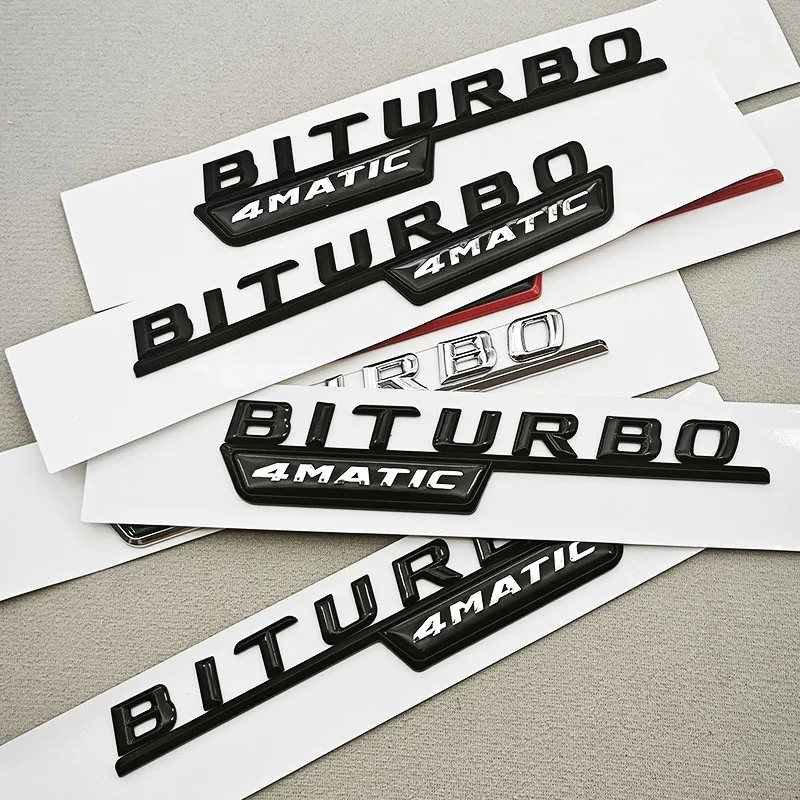 شعار توربو 4MATIC شعار السيارة كلا الجانبين الحاجز شارة ملصق لمرسيدس بنز AMG X247 C117 W117 GLE53 GLA45 A45 A35 CLA35 CLA45